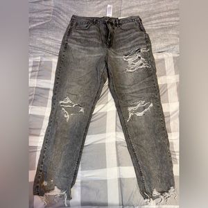 American Eagle charcoal mom jeans
